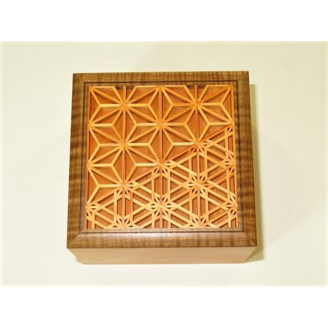 将棋駒箱 大橋利一作銘入本桂創作組子将棋駒箱/新品オリジナル箱付