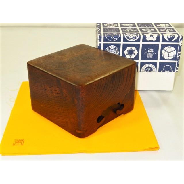 将棋駒箱 神代欅（じんだいけやき）隅丸拭漆仕上将棋駒箱 新品/紙箱付  
