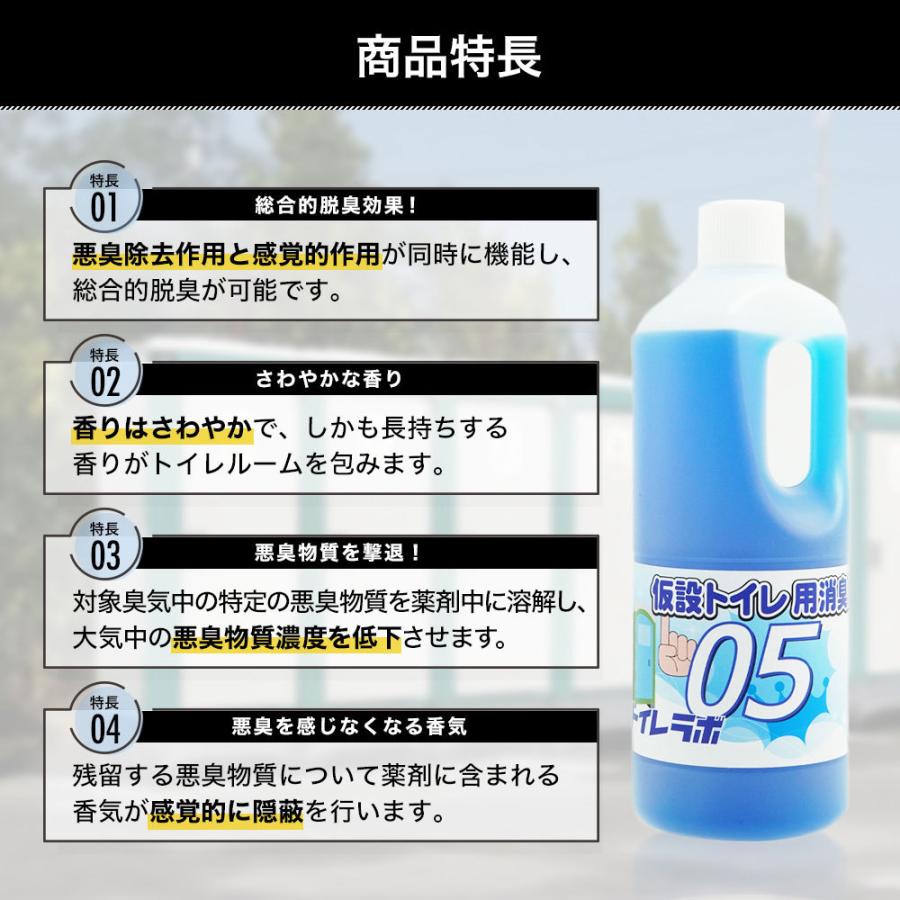 仮設トイレ用消臭剤 トイレラボ05 1L×12本 トイレ悪臭対策 消臭剤 脱臭剤_1
