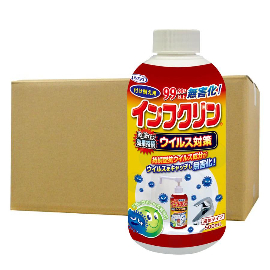 UYEKI インフクリン ポンプタイプ 付け替え用 500ml×20本 除菌 ウエキ