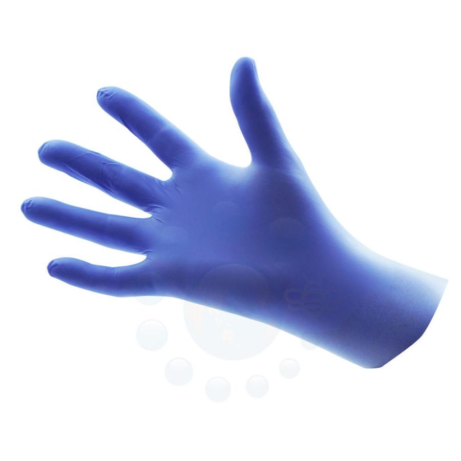ニトリル手袋　ONE　ブルー　パウダーフリー　左右兼用　使い捨て　IGO　食品衛生法適合　エンボス加工　3000枚　Mサイズ　返品不可品)　(代引不可　同梱　100枚×30箱