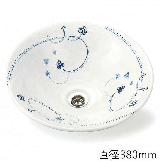 数量限定 洗面ボウル 手洗い器 おしゃれ トイレ 玄関 磁器製 ブロッサム デザインa 直径380mm 人気ブランドを Zoetalentsolutions Com
