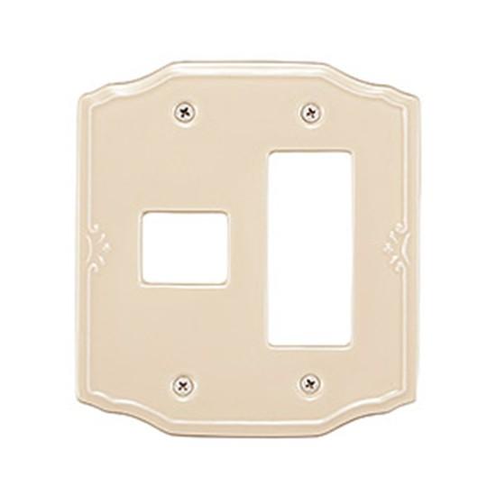 スイッチプレート おしゃれ 期間限定 サーブル4穴 2 陶器