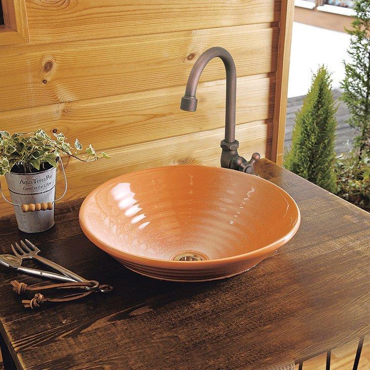 国内最安値 トイレ手洗い器 セット おしゃれ 美濃焼オレンジ白吹き 380mm 単水栓2点 といれたす Yahooショッピング店 通販 Yahoo ショッピング 新作モデル Documentshelper Com