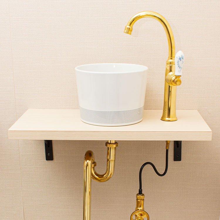 ショッピング店 床給水 床排水ブラス といれたす 小型 ポケットコンスタンティン木製カウンターセット 洗面ボウル おしゃれ シンク 住宅設備 手洗い器 といれたす 手洗いボウル 玄関 コンパクト セット トイレ