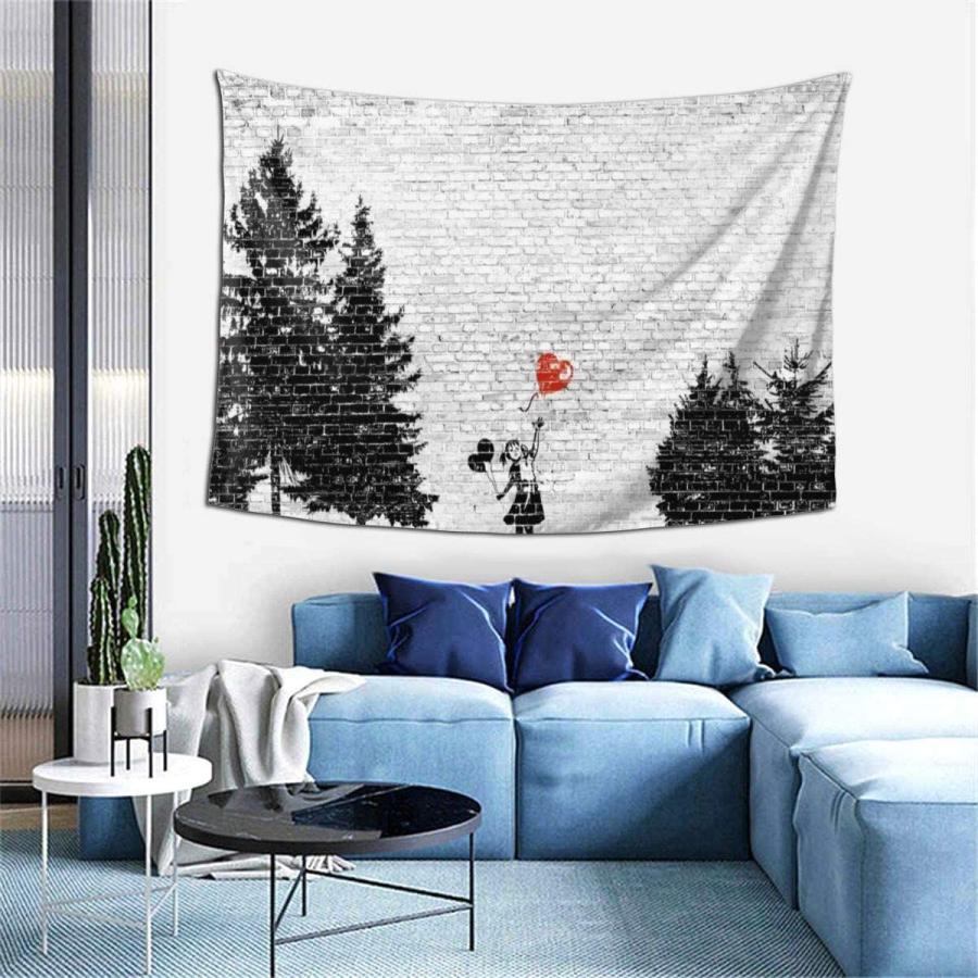 Tinbot タペストリー Banksy バンクシー ストリート 空飛ぶ風船 壁掛け 装飾布 装飾用品 新築飾り ポスター キャンバス絵画 トイズファミリー 通販 Yahoo ショッピング