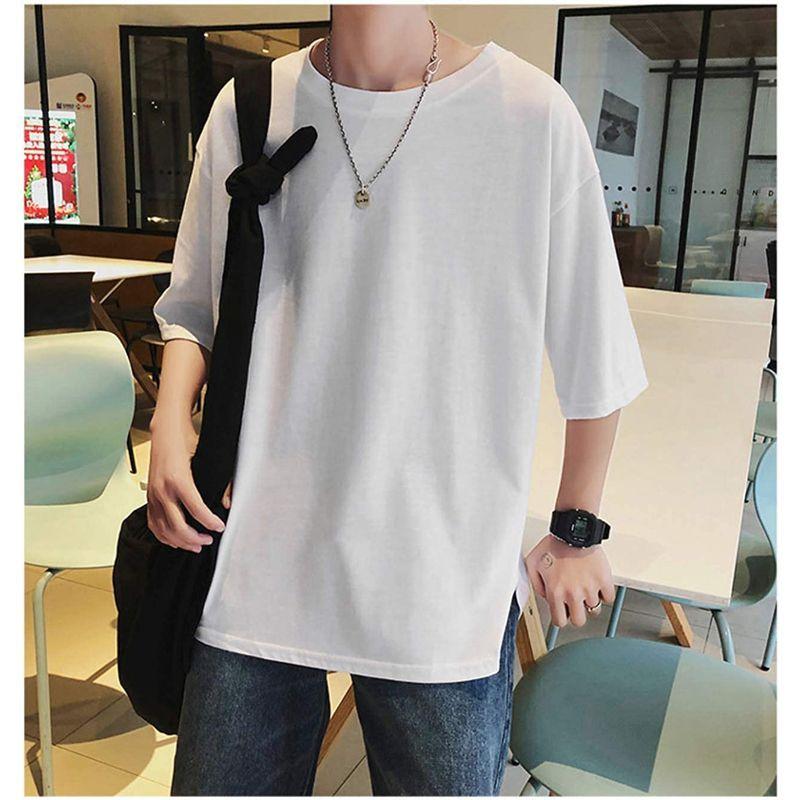 和服 メンズ 夏服 Tシャツ 半袖 無地 七分袖 パーカー おしゃれ 大きいサイズ カットソートップス フード付き インナー ゆったり カジュアル プルオーバー 最安値挑戦