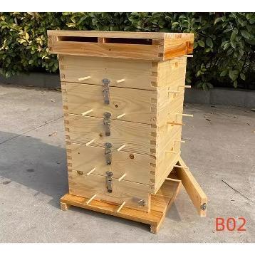 蜜蜂巣箱 ミツバチ 巣箱 杉材養蜂箱キット 焼彩仕上 ワックスを煮る 5階の格子箱 防湿 防虫 防水 簡単インストール｜toistore｜10