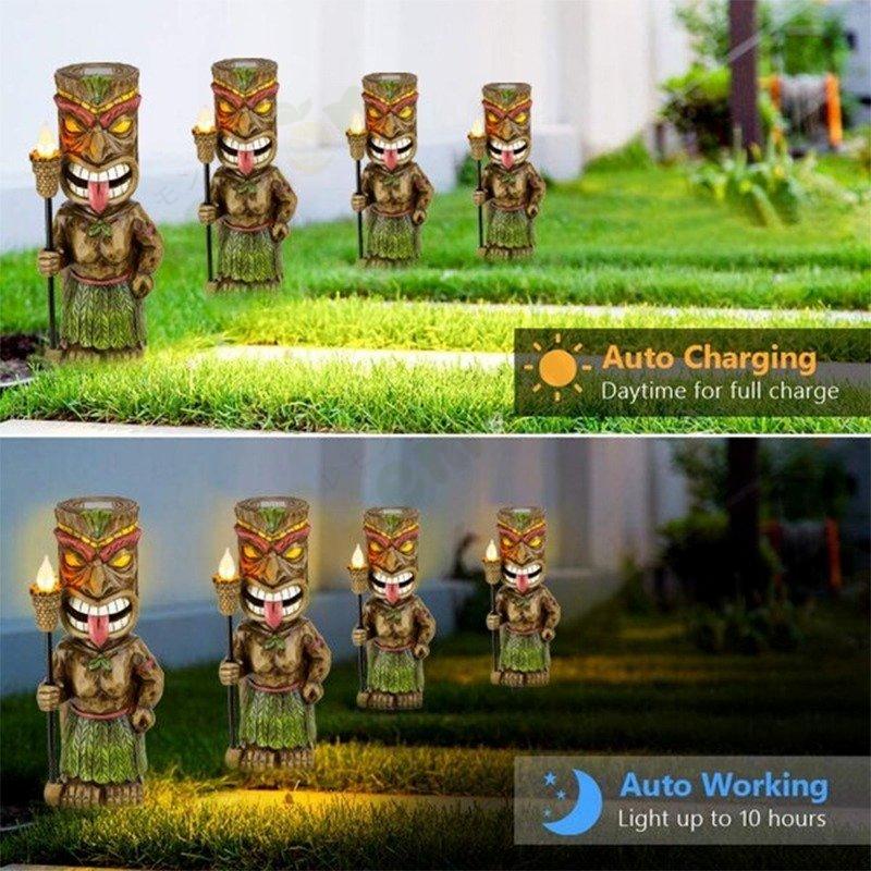 ガーデンライト ランプ ソーラー LED 屋外 工芸品 ハワイ ティキ ガーデンライト ランプ ソーラー LED 屋外 工芸品 ハワイ ティキ