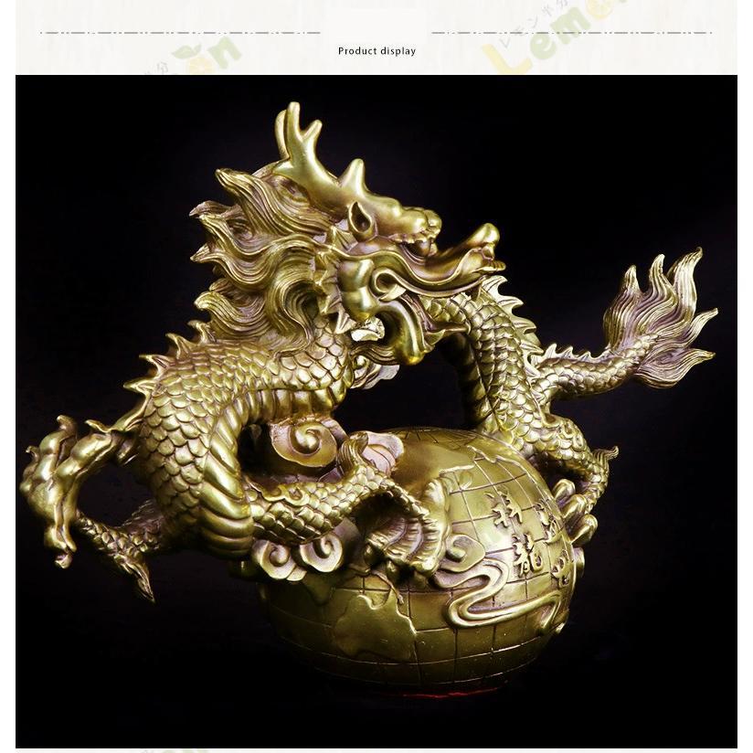 特大!龍の置物 圧倒的なパワー!! 銅製(真鍮) ドラゴン 横幅約 特大!龍の置物 圧倒的なパワー!! 銅製(真鍮) ドラゴン 横幅約