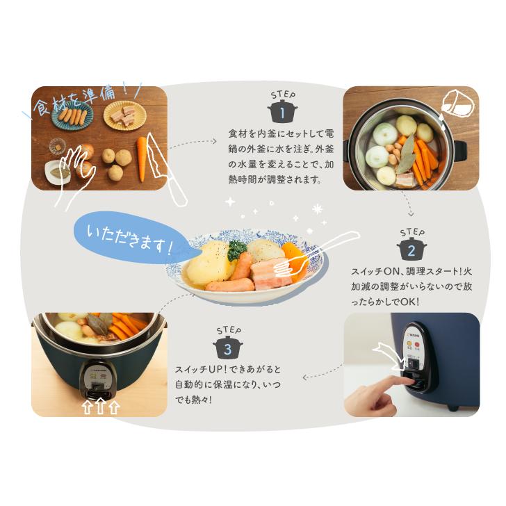 大同電鍋公式販売店ー10合 Lサイズ 外釜ステンレス製(ネイビー 大同電鍋公式販売店ー10合 Lサイズ 外釜ステンレス製(ネイビー