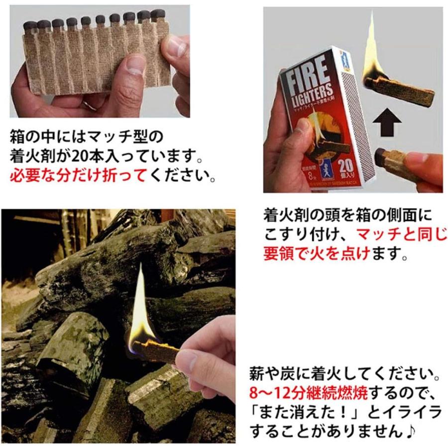 PEAKS&TREES マッチ型 着火剤 ファイヤースターター 20個入を49箱 PEAKS&TREES マッチ型 着火剤 ファイヤースターター 20個入を49箱