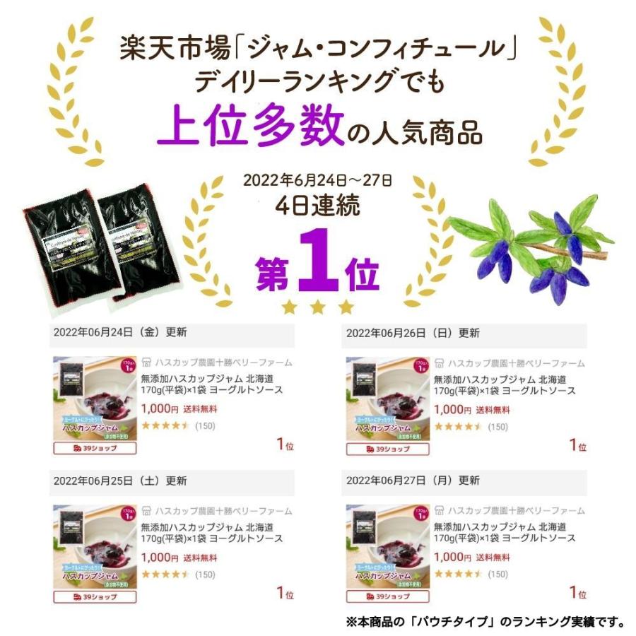 ジャム ギフト ハスカップジャム 170g×3本入り 添加物不使用 送料無料（沖縄県を除く）御中元 御歳暮 内祝い｜tokachi-berryfarm｜02