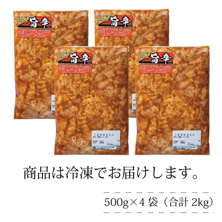 《旨辛ホルモン》500g×4袋（合計2kg）北海道北広島市菱畜フーズ/豚ホルモン/2人前×4袋/冷凍｜tokachidegoutmarche｜04