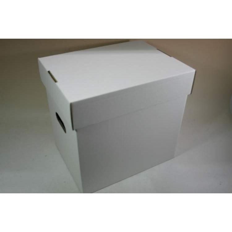 サプライ） LD・LP保管用(白色)蓋付き強化段ボール箱(未組立