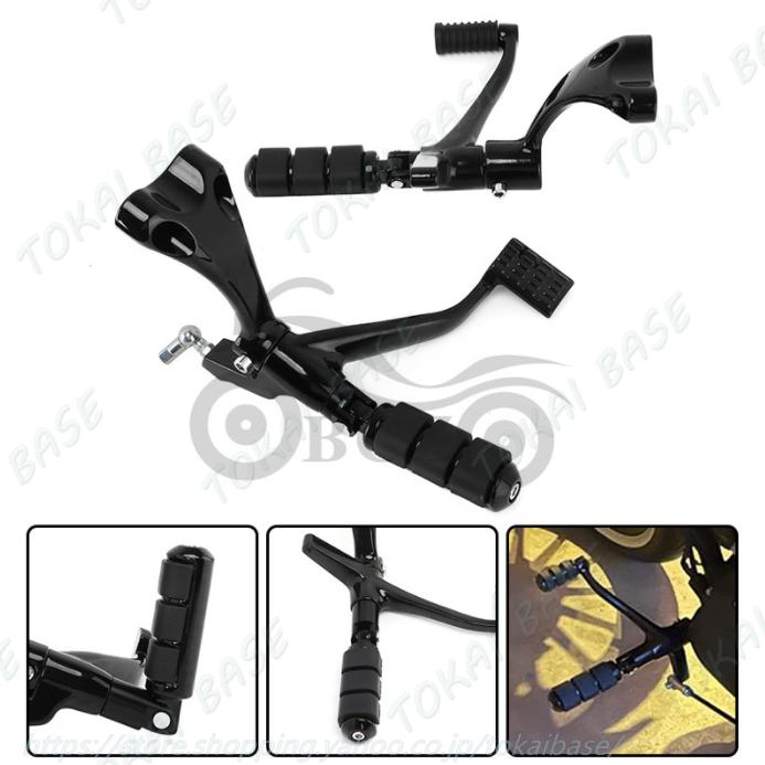 【互換品】ステップ ペダル スポーツスター フォワードコントロールキット ブラック XL 883 1200 2014 -2022 ハーレー スポーツスター XL X48 シフトペダルの画像