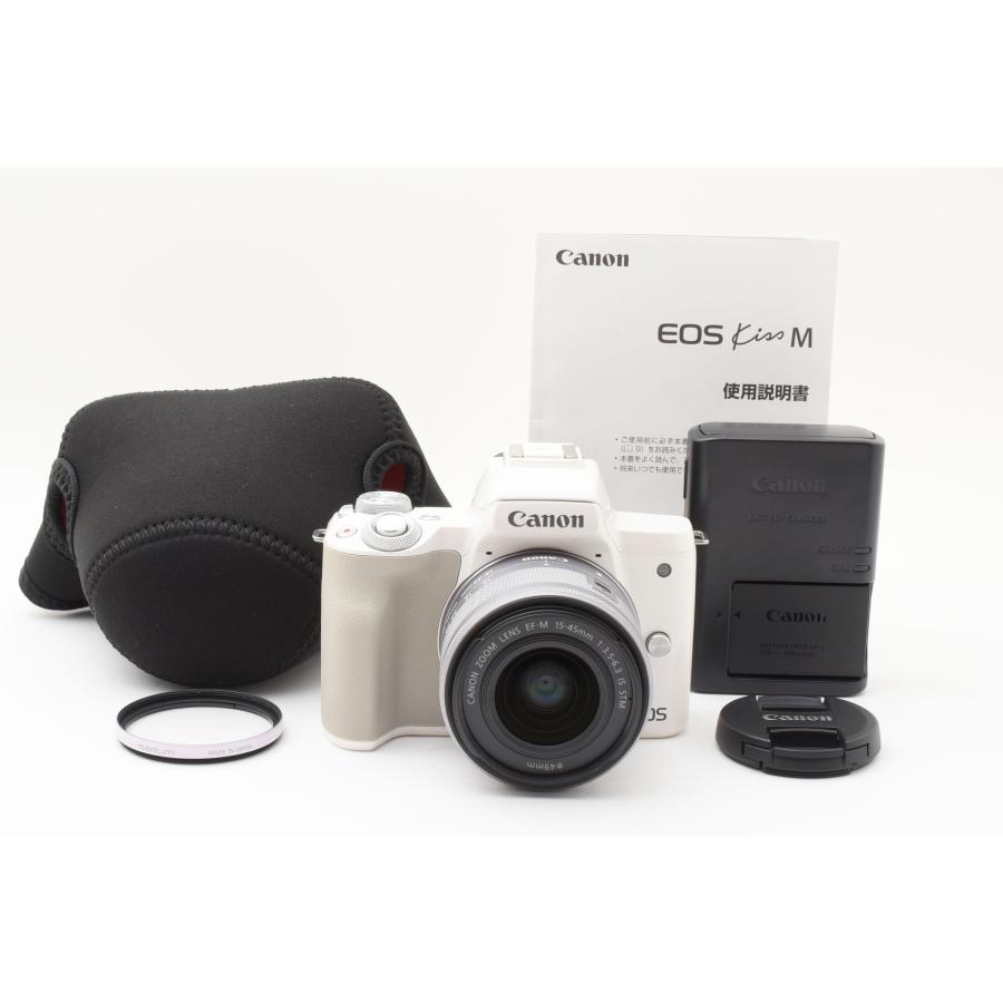 美品 Canon キャノン EOS Kiss M EF-M 15-45mm IS STM レンズキット  