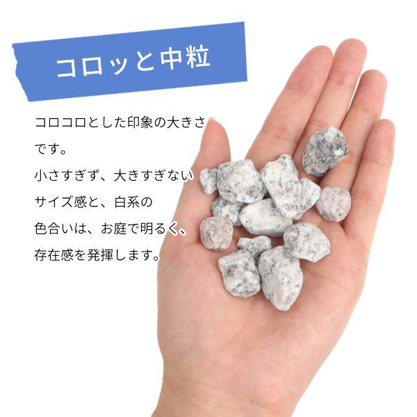 ポイント5倍♪15日限定!] 白川みかげ砂利 5分 (約14-21mm) 20kg / 庭