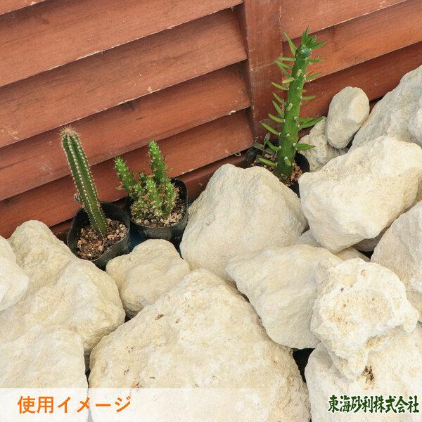 琉球石灰岩 50-200mm 10kg / 庭石 庭 おしゃれ 石 置き石 白 ベージュ 種類 石灰岩 ロックガーデン 洋風 花壇 縁石 置き方 置くだけ 沖 |  | 07
