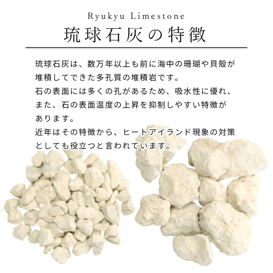 琉球石灰 5-40mm 1500g [1000円クーポン付] / 庭 砂利 石 おしゃれ