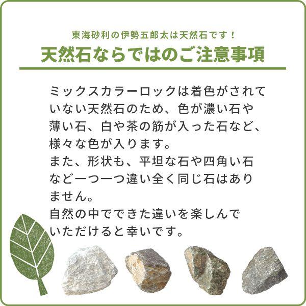 ミックスカラーロック 50-150mm 100kg (20kg×5箱) / 庭 石