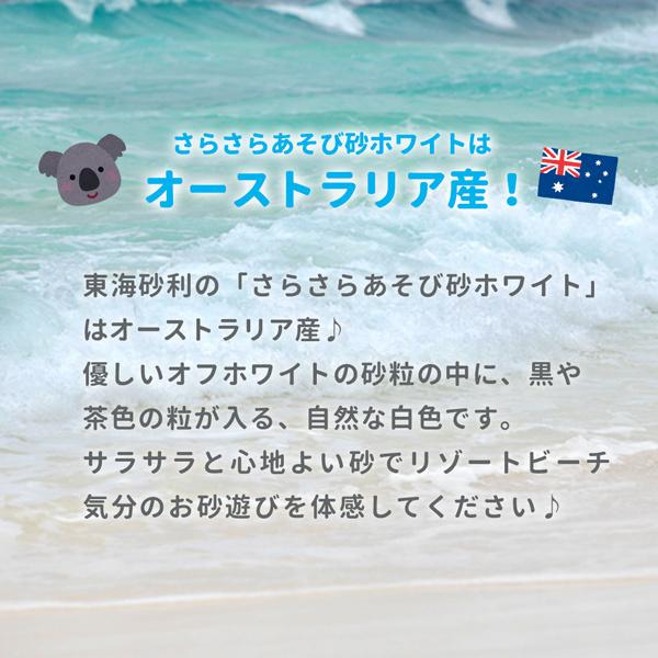 砂場用 さらさらあそび砂 ホワイト 0-1mm 400kg (20kg×20袋) 放射線量報告書付 / 白 砂 砂場 砂遊び 砂場遊び 砂遊び用砂 砂場用砂 |  | 07
