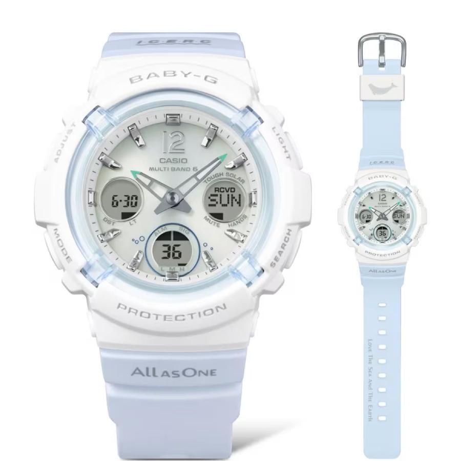 美品 電波ソーラー 腕時計 カシオ ベビーg BABY-G イルクジ B391 BABY-G ベビージー BGA-2800K-7AJR イルカクジラモデル 2025 スナメリ