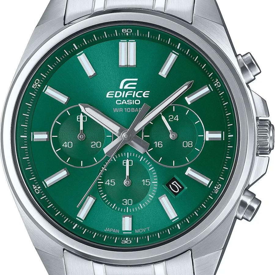 EDIFICE エディフィス EFV-650DJ-3AJF スタンダード クロノグラフ グリーン メンズ 腕時計 CASIO カシオ 新品 国内正規品｜tokei-akashiya｜02