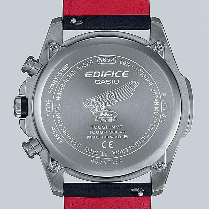 EDIFICE エディフィス EQW-A2000HR-1AJR ホンダ レーシング リミテッドエディション 電波ソーラー 本革バンド 腕時計 CASIO カシオ｜tokei-akashiya｜07