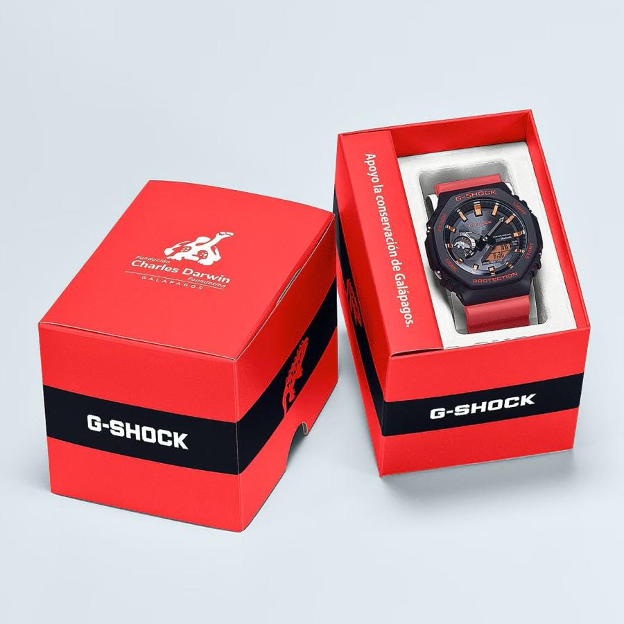 カシオGショック GA-B2100ガラパゴス赤 希少美品 G-SHOCK ジーショック GA-B2100CD-1A4JR ガラパゴスウミイグアナ