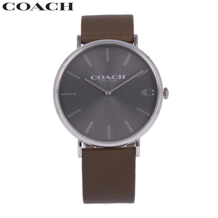 COACH コーチ CHARLES チャールズ腕時計 メンズ クオーツ 2針 レザー