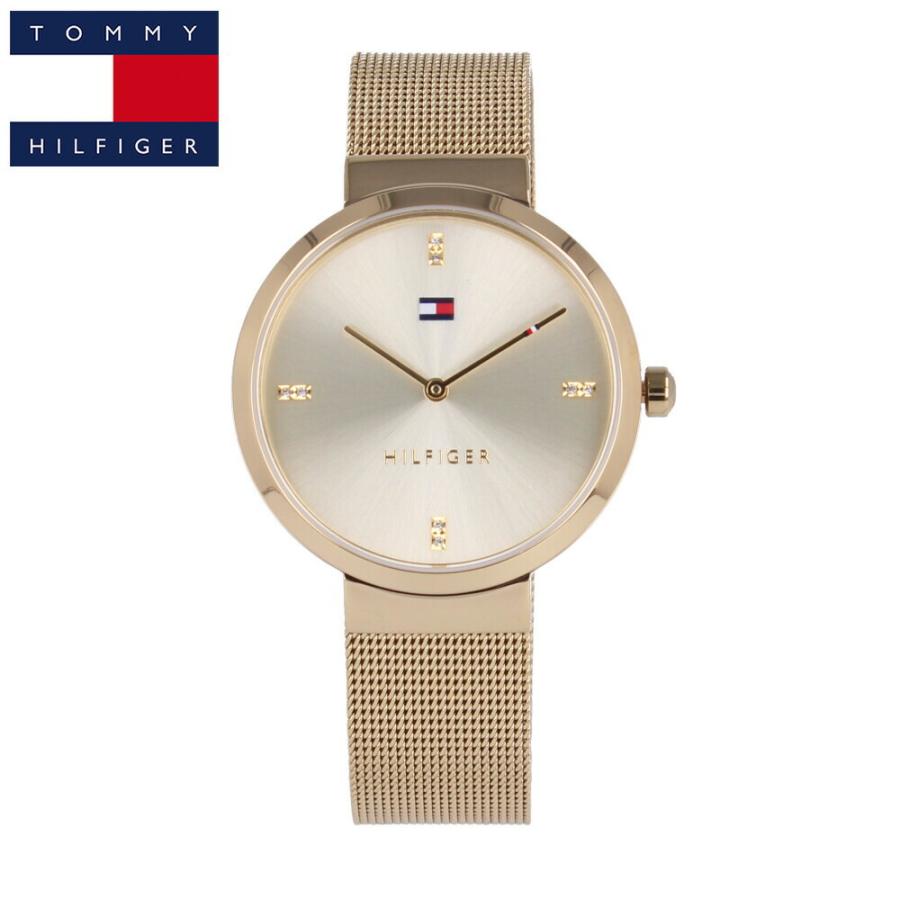TOMMY HILFIGER トミー ヒルフィガー腕時計 レディース クオーツ 2針 メタル メッシュ ゴールド 1782217 爆買 ...