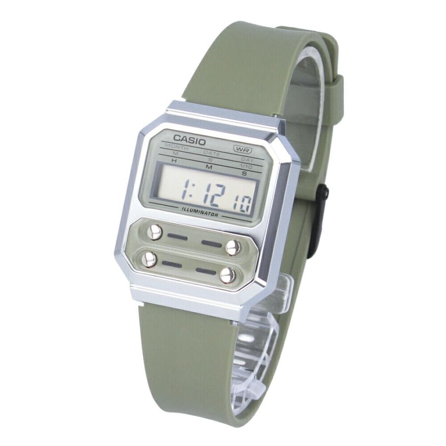 CASIO カシオ カシオスタンダード チープカシオ チプカシ Vintage 腕時計 時計 ユニセックス メンズ レディース クオーツ デジタル  カーキ A100WEF-3A 1年保証