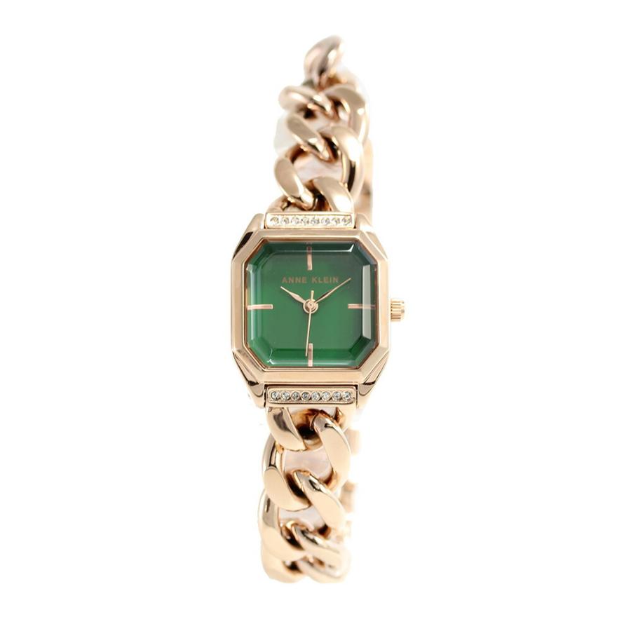 ANNE KLEIN AK4002GNRG クォーツ グリーン ローズゴールド プレミアム クリスタル アクセント レディース アナログ 3針 ...