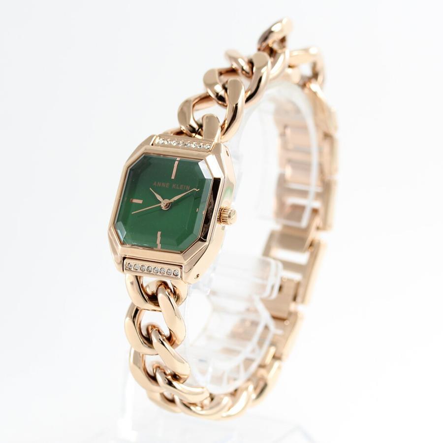 ANNE KLEIN AK4002GNRG クォーツ グリーン ローズゴールド プレミアム クリスタル アクセント レディース アナログ 3針 ...