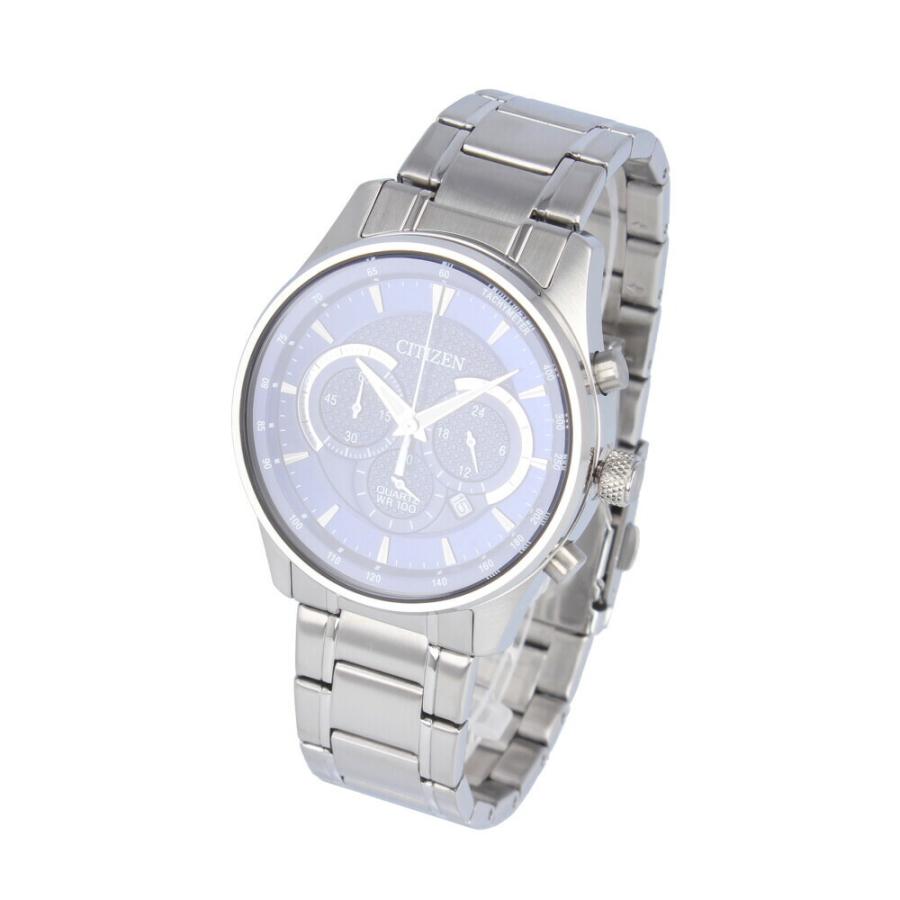 CITIZEN シチズン腕時計 メンズ クオーツ アナログ クロノグラフ ステンレス メタル シルバー ネイビー AN8190-51L 爆買 ...