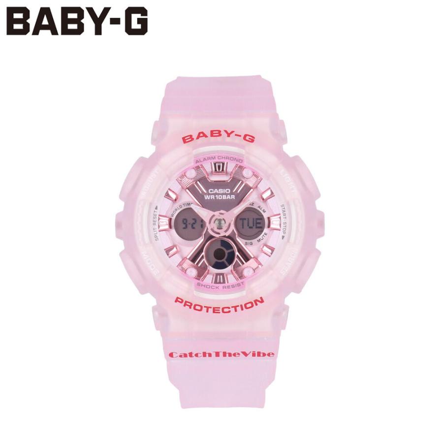 Casio ベビージー カシオ Baby G 腕時計 ベビージー ベビーg 腕時計 時計 レディース 防水 時計倉庫tokiaのcasio クオーツ スケルトン ピンク プレゼント 1年保証 時計倉庫tokia 2針 Ba 130cv 4a クリア アナデジ Ba 130cv 4a