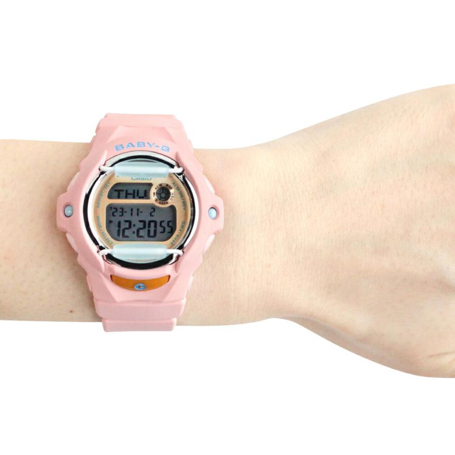 CASIO カシオ Baby-G ベビージー ベビーG BASIC 腕時計 時計 レディース 防水 クオーツ デジタル 樹脂 ステンレス コーラルピンク オレンジ BG-169PB-4 1年保証｜tokei-tokia｜05