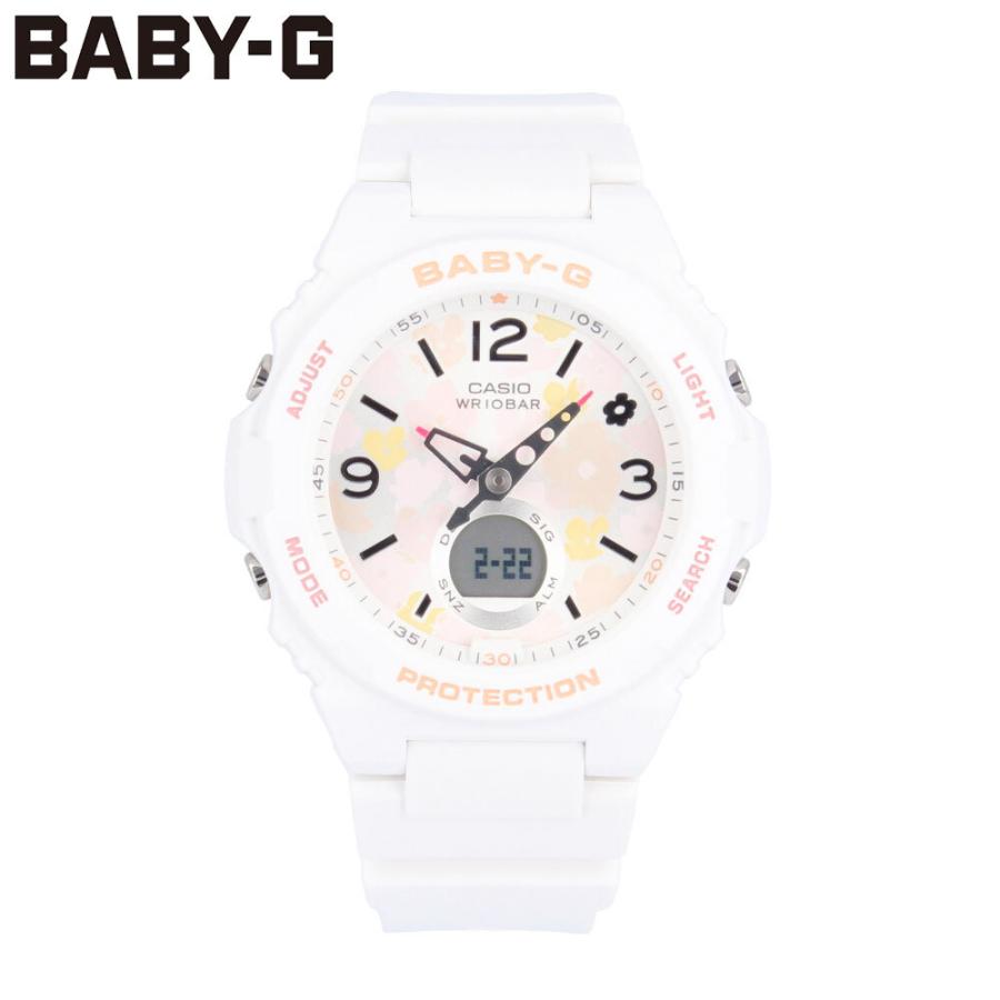 CASIO カシオ Baby-G ベビージー BGA-260 SERIES 腕時計 レディース 防水 クオーツ ホワイト シルバー ピンク イエロー 花柄 フラワー BGA-260FL-7A 1年保証｜tokei-tokia