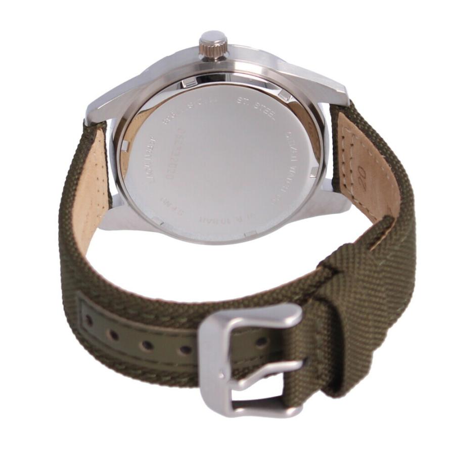 CITIZEN シチズン腕時計 メンズ クオーツ 3針 ナイロン レザー カーキ