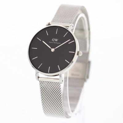 DANIEL WELLINGTON DW00100162 レディース 32mm 黒文字盤 メッシュ 