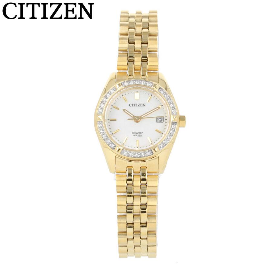 CITIZEN シチズン レディース クオーツ エレガント ラインストーン 
