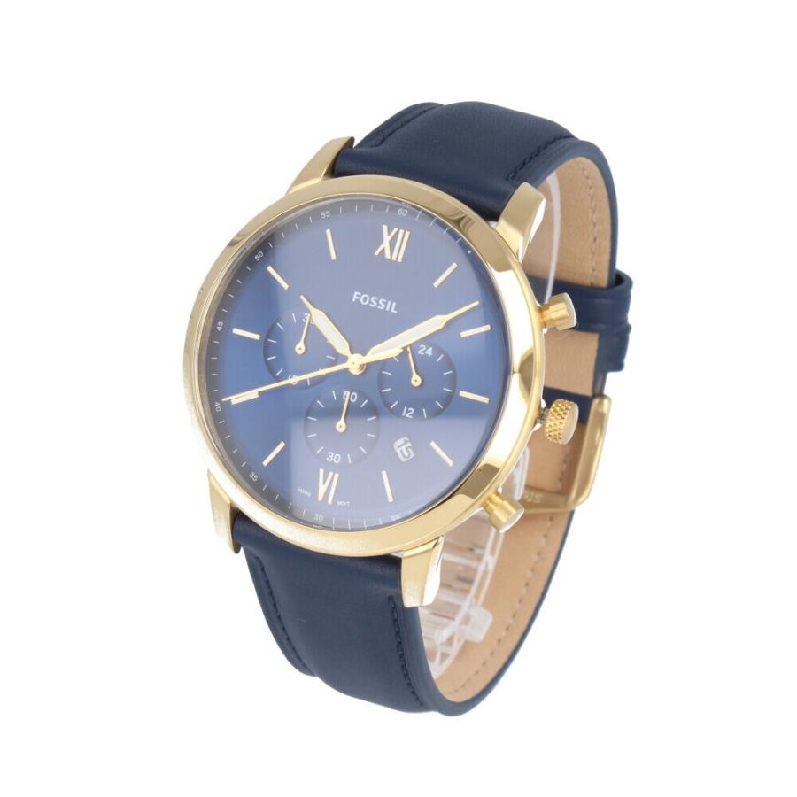 FOSSIL フォッシル NEUTRA腕時計 メンズ クオーツ アナログ クロノグラフ ステンレス レザー ネイビー ゴールド FS5790 ...