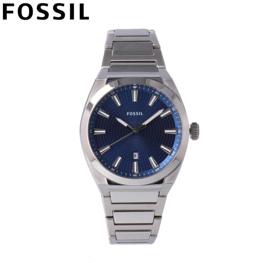 FOSSIL フォッシル 腕時計 時計 メンズ クオーツ アナログ 3針 ステンレス メタル シルバー ブルー FS5822 父の日｜tokei-tokia