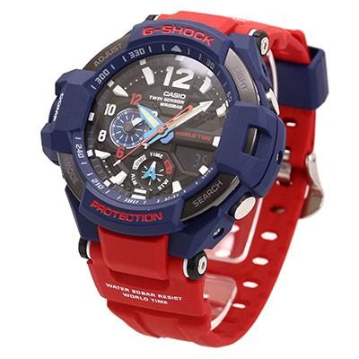 美品G-SHOCKグラビティマスターGA-1100ネイビー×レッド稼働品 G-SHOCK カシオ gショック CASIO ジーショック メンズ デジタル MASTER