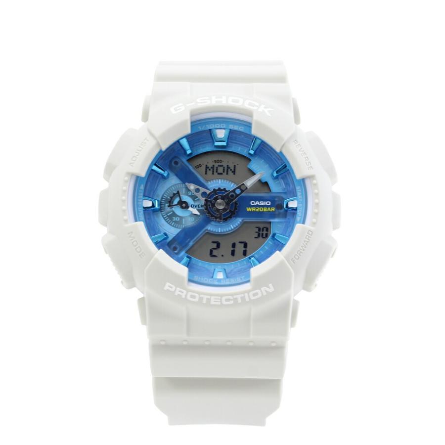 G-SHOCK gショック CASIO GA-110AS-5A アナデジ ライトグレー ブルー 