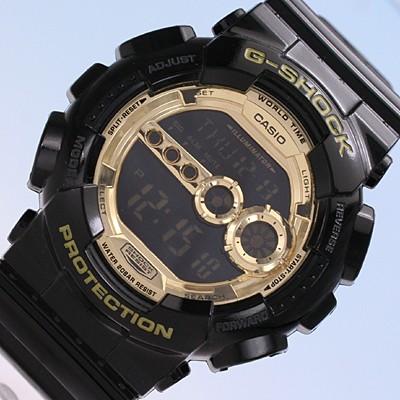 【G-SHOCK GD-100GB ゴールドブラック 大型フェイス】 GD-100GB-1JF | CASIO