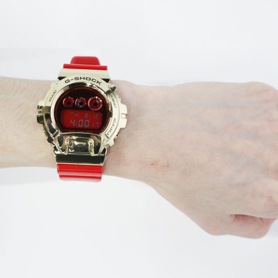 【美品】カシオ　G-SHOCK　GM-6900G-9JF　ブラック☓レッド G-SHOCK】6900シリーズ / メタルベゼル / GM-6900B-4JF （レッド