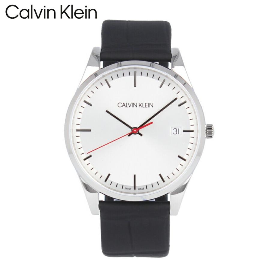CALVIN KLEIN カルバンクライン 腕時計 時計 メンズ クオーツ アナログ 3針 ステンレス レザー ブラック シルバー