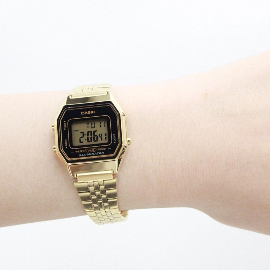 クーポン配布中！CASIO カシオ カシオスタンダード 腕時計 時計 レディース クオーツ デジタル メタル ゴールド ブラック LA680WGA-1 父の日｜tokei-tokia｜05